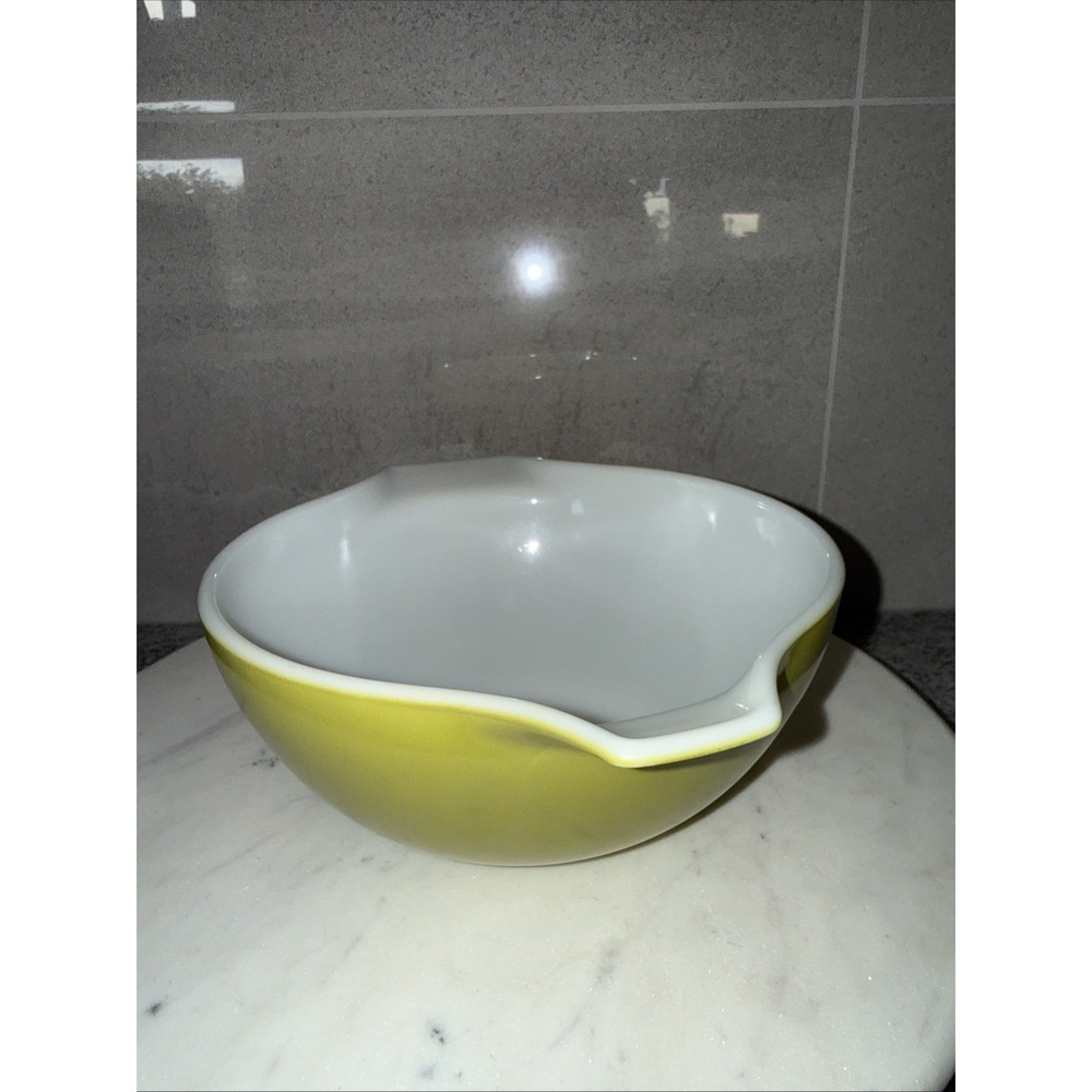 Vintage Pyrex 442 1-1/2 Quart Cinderella Mixing Bowl Verde Green Olive Avocado - Picture 10 of 12